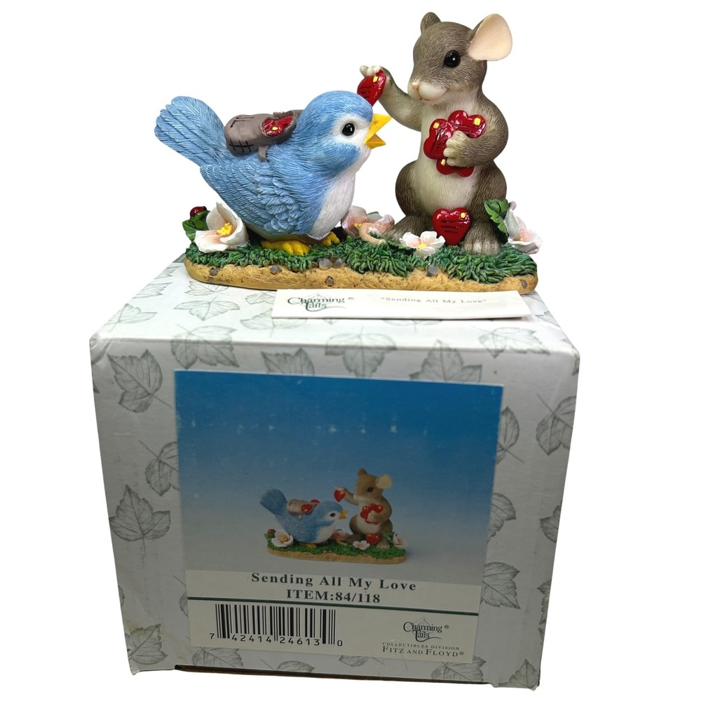 Charming Tails Sending All My Love Mouse Bluebird Figurine 84/118 Fitz and Floyd